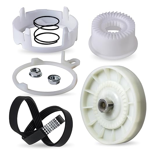 BlueStars W10721967 Washer Pulley Clutch Kit & W10006384 Drive Belt – Compatible for Whirlpool Kenmore Maytag - Replaces W10006356 W10006354 PS10057144 W10326374 AP6014712 WTW5000DW1 MVWX655DW1