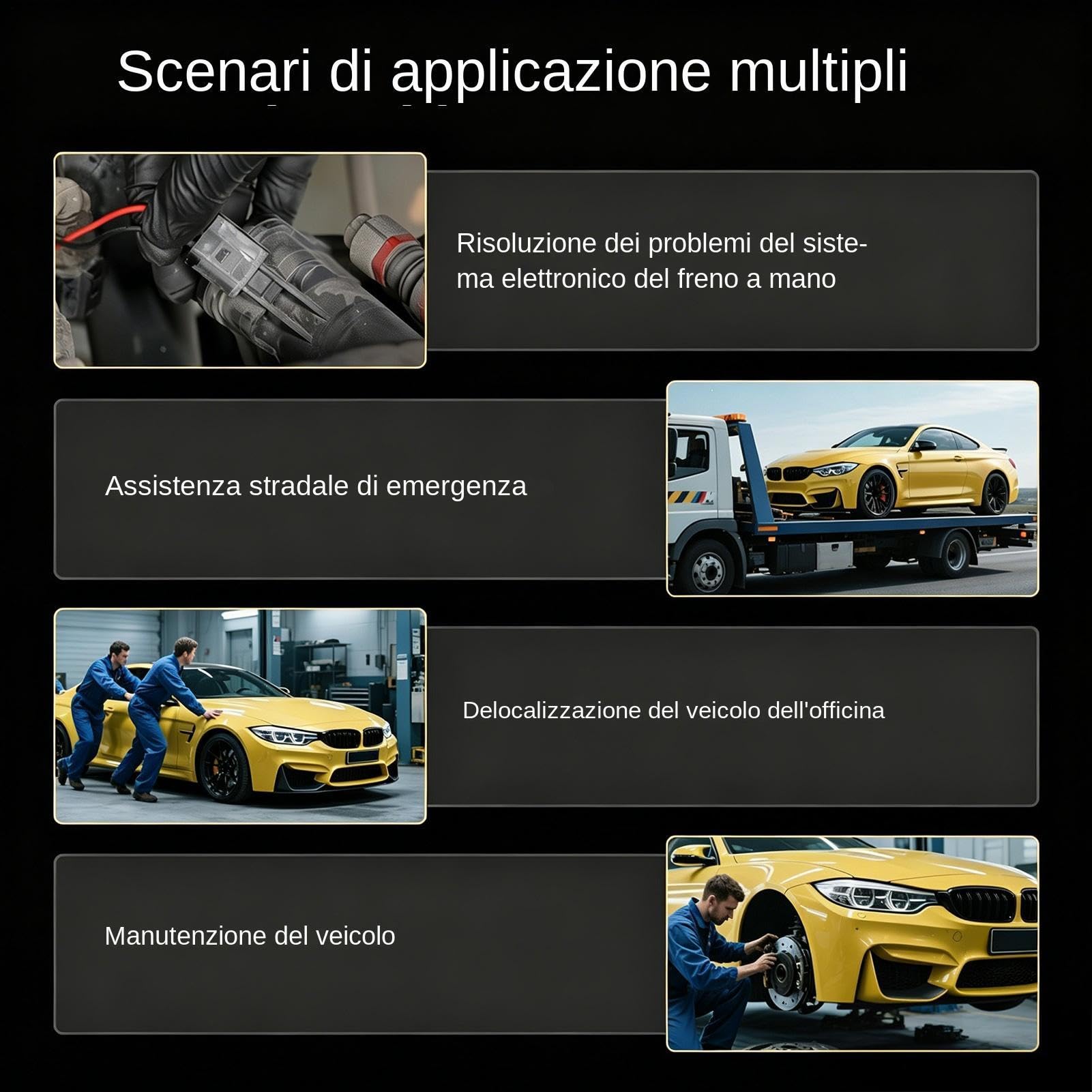 Generico Strumento Retrattore per Freno di Stazionamento Elettrico Kit di | Strumento Rilascio Freni Per Riparazione Auto Per Auto Camion SUV Officina Garage Meccanici Te