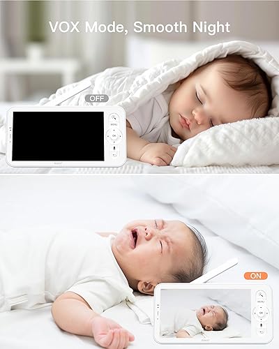 Miniatura 8 de ARENTI Monitor de bebé con 2 cámaras, cámara WiFi 6 de 2K3MP y audio, pantalla inalámbrica de 5 pulgadas, aplicación para smartphone, visión
