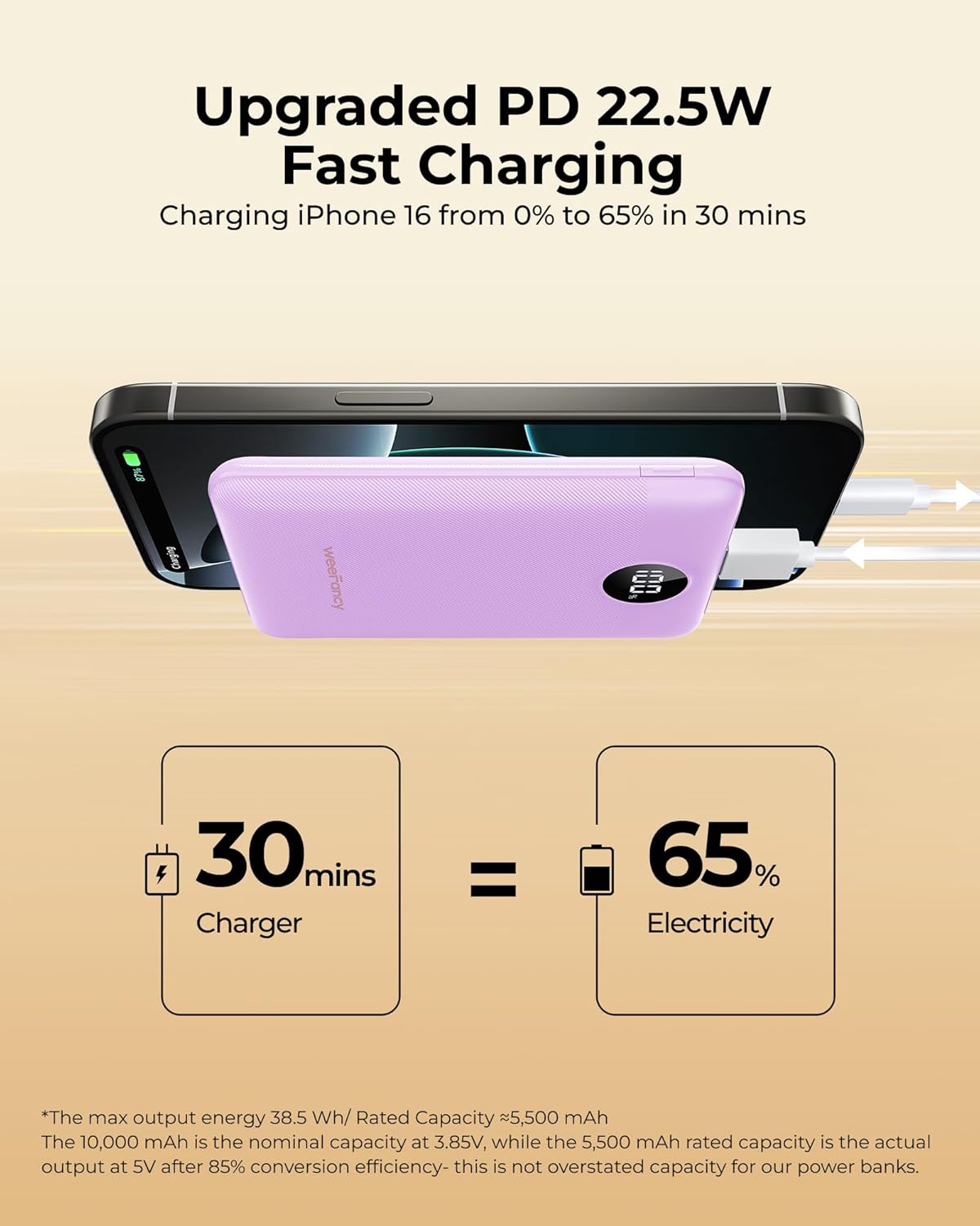 Ultra-Thin Mini Portable Charger 10000mAh & Rechargeable Electric Hand Warmers 2 Packs Gifts Set