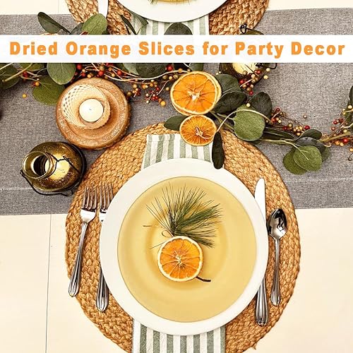 Vista 17 de Mkostlich Rebanadas de naranja seca a granel de 8.81 oz/250 g, rebanada de naranja deshidratada natural para cócteles, decoración de Navidad, velas