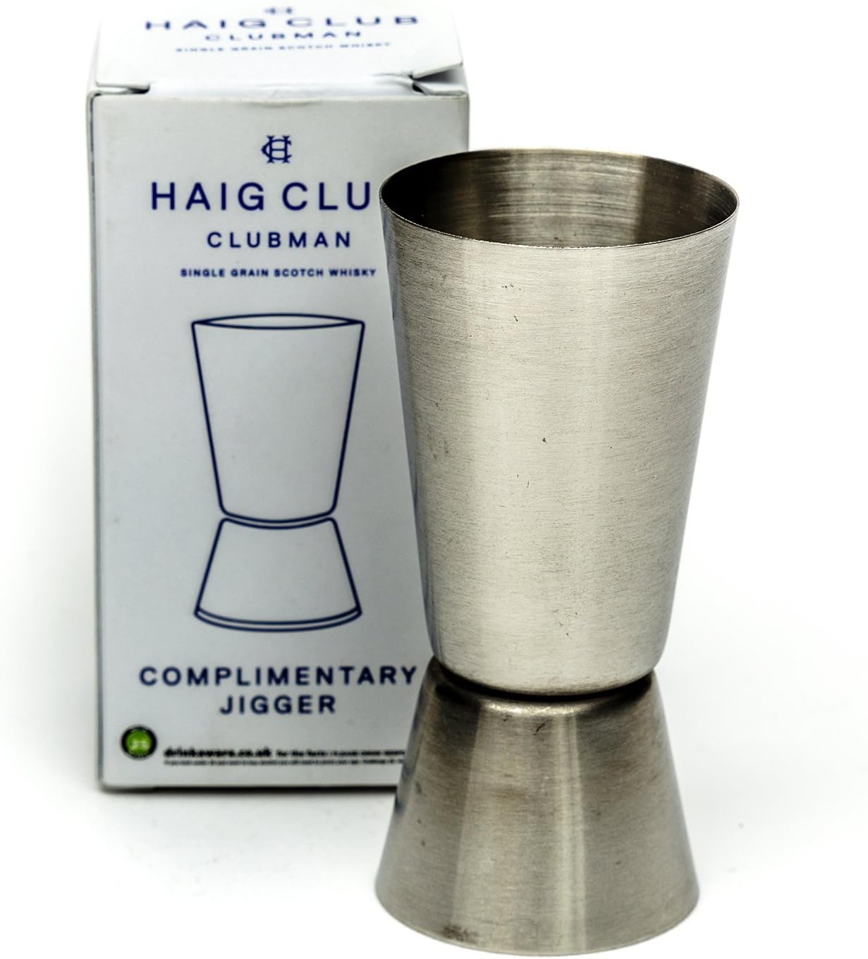 Haig Club Whiskey Stainless Steel Spirit Measure Jigger 25ml 50ml Cocktail Home Pub Bar