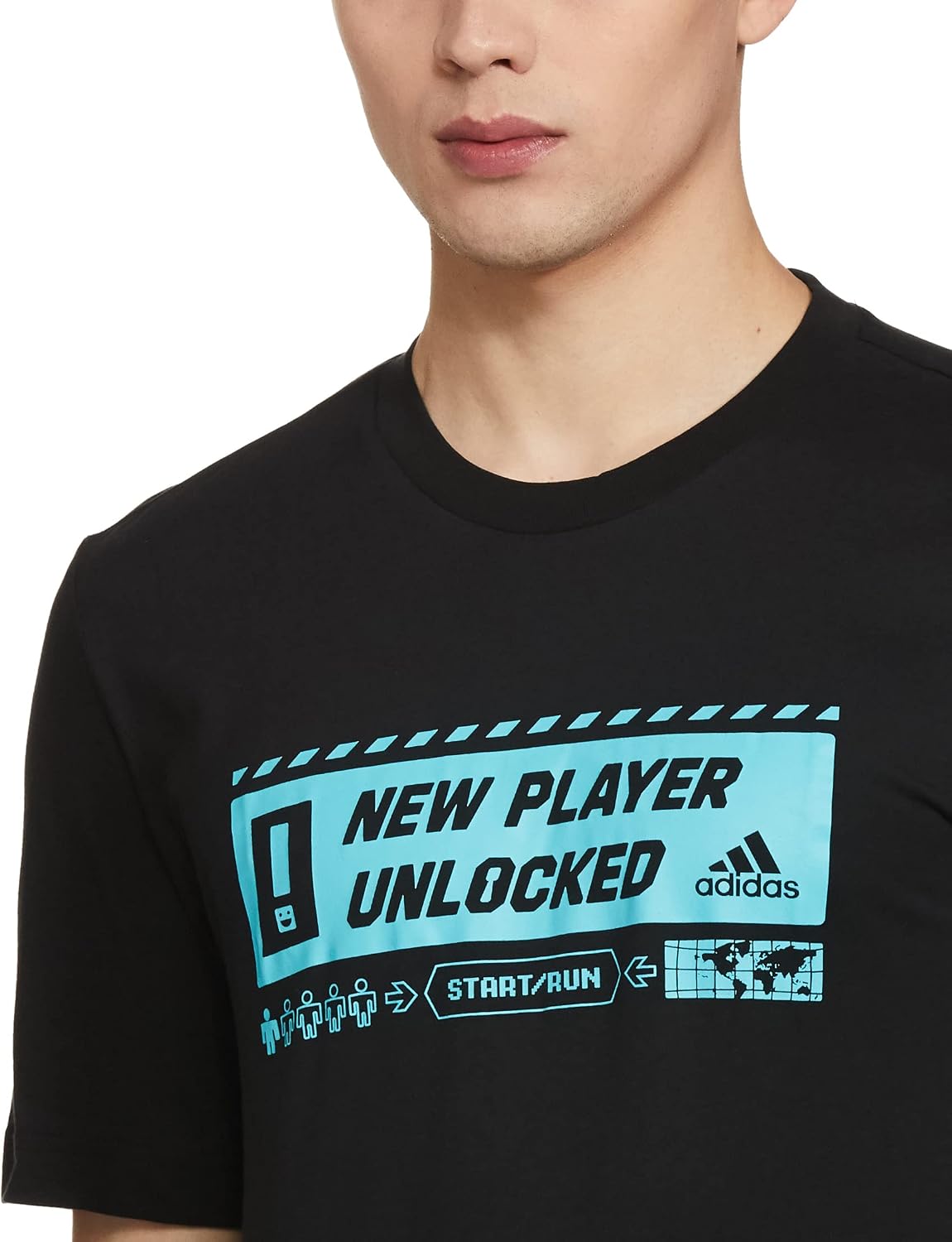 Adidas GS6231 M NW PLYR G T T-shirt black/pulse aqua M - Image 5