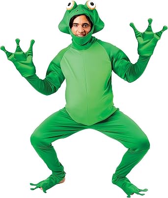 Adult Onesie Halloween Frog Costume - Mans Frog Costume Suit Unisex Adult One Piece Jumpsuit Halloween Funny Outfits