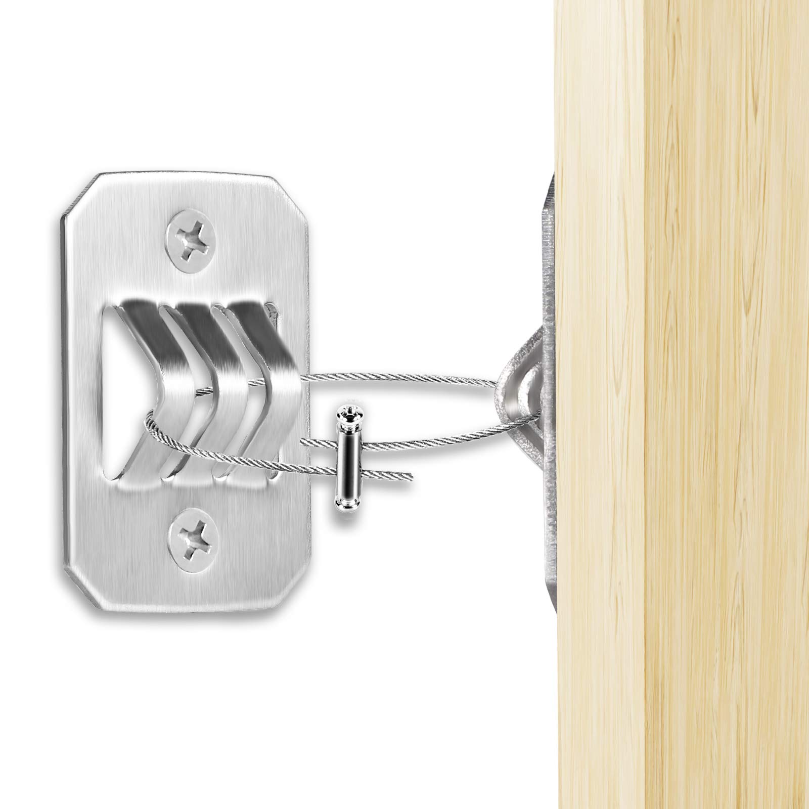 Furniture Anchors (6 Pack) Metal Anti Tip Furniture Straps for Baby Proofing Adjustable Child Safety Wall Furniture Anchors Kit