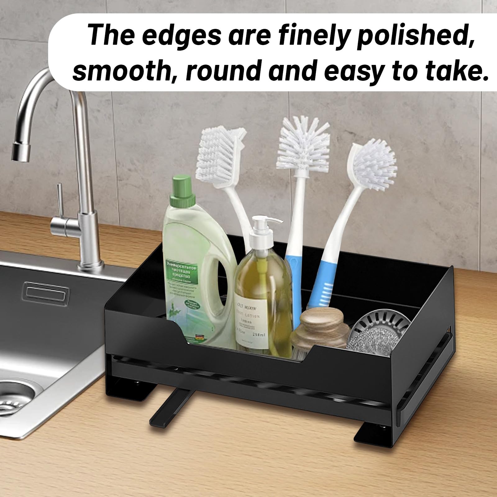Simsky - Organizador para fregadero de cocina, soporte de esponja para fregadero, cocina