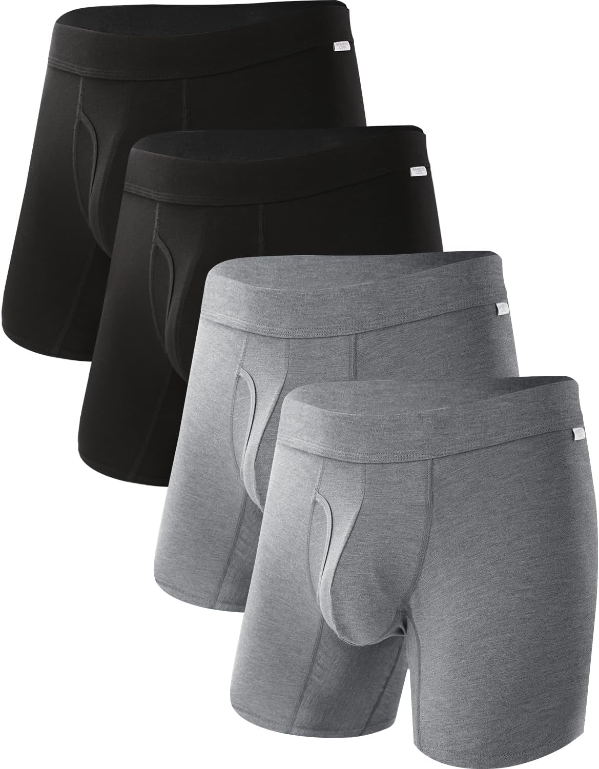 Men's Ultra ComfortSoft Underwear, Moisture Wicking & Breathable No Ride Up Boxer Briefs with Fly, Multipack