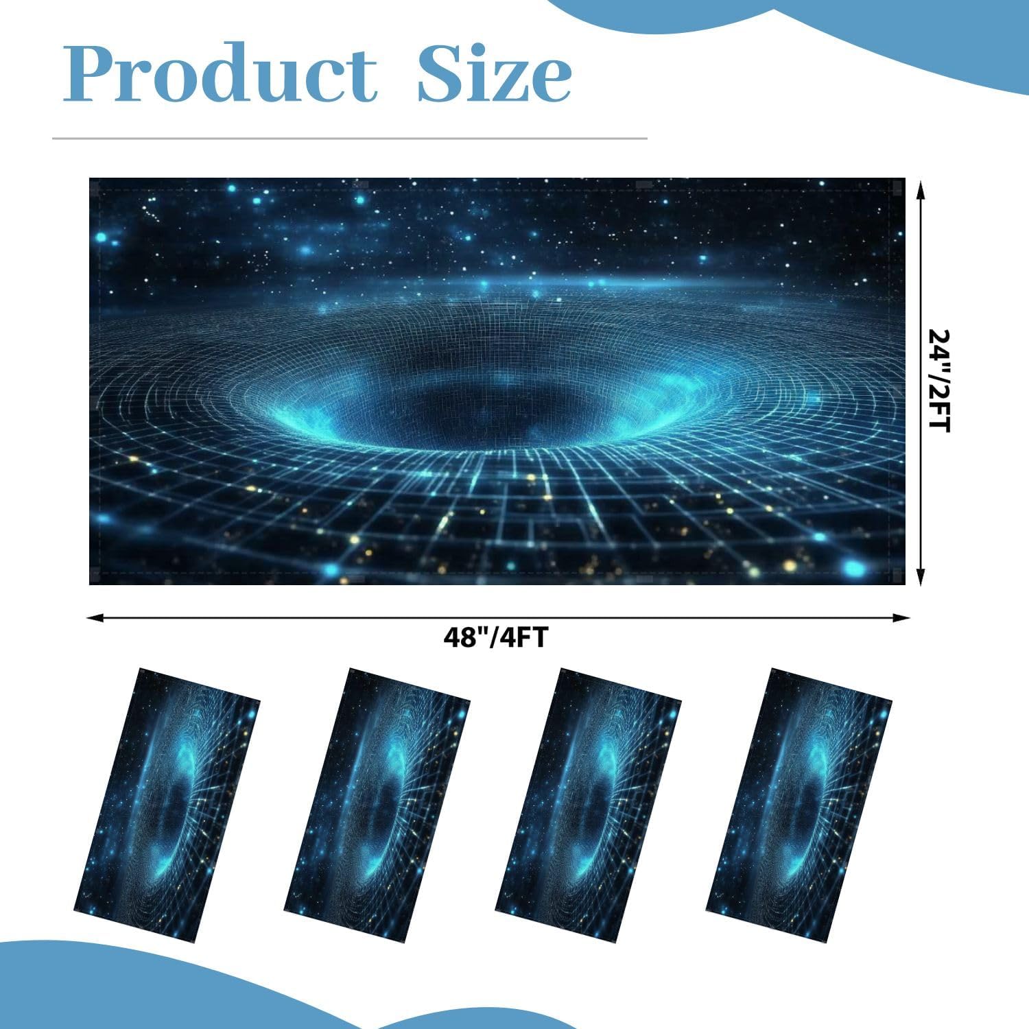 Fluorescent Light Covers for Ceiling Lights 3D tunnel wormhole tunnel that can universe another Abstract speed Easy to Install Magnetic Light Filter for Classroom Office Hospitals School Home Decor