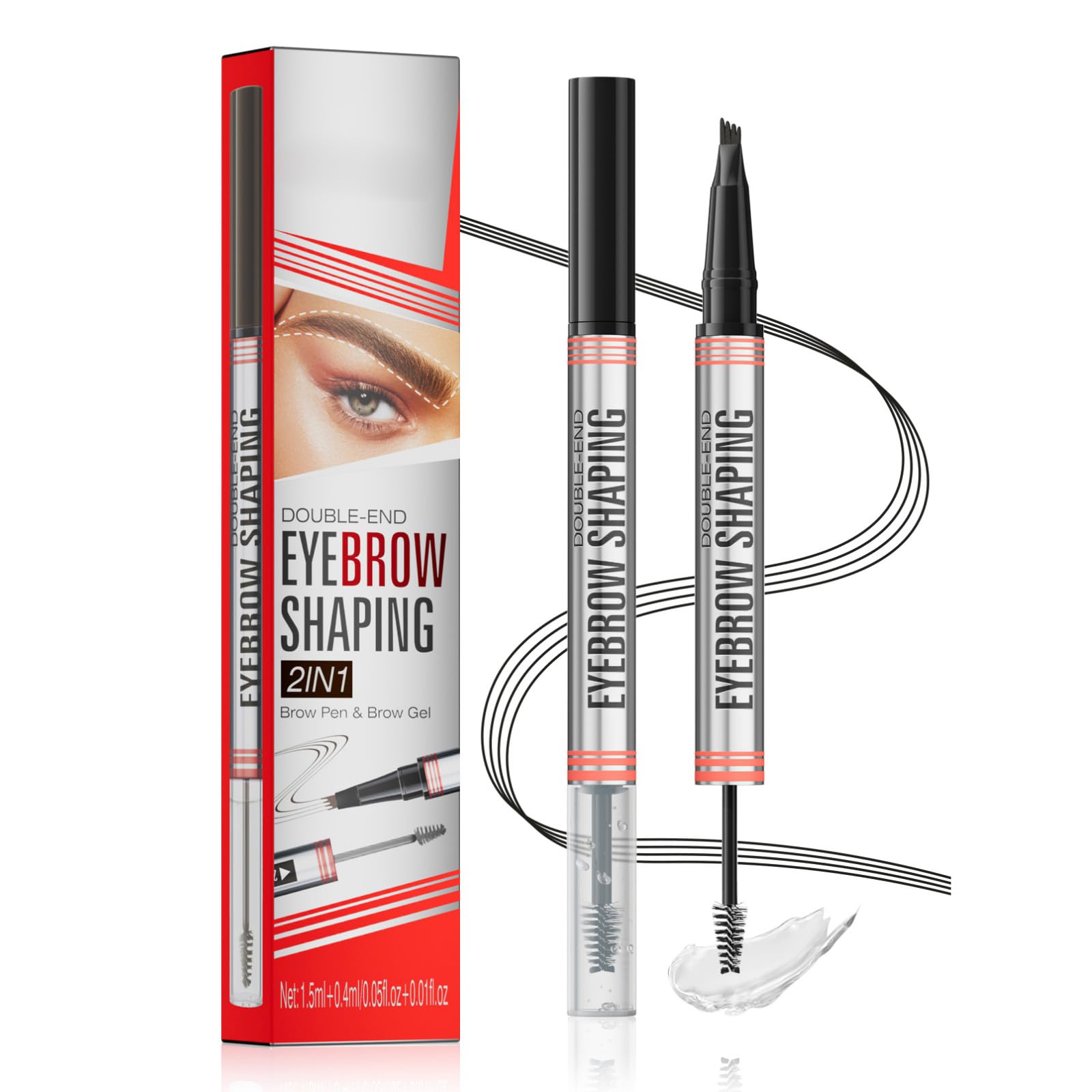 Weixinbuy 2-IN-1 Microblading Eyebrow Pen Long-lasting