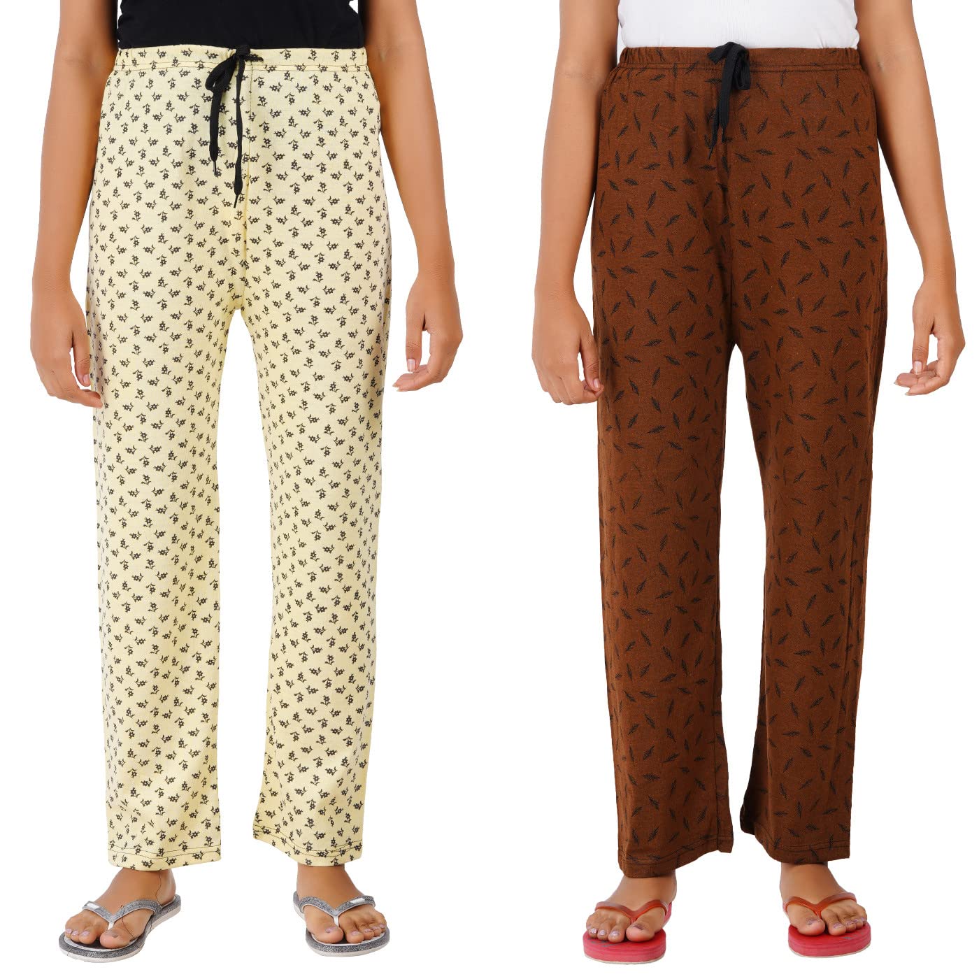 Printed Cotton Pyjamas for women with Nada (Multicolor)_Pack of 2-image-48