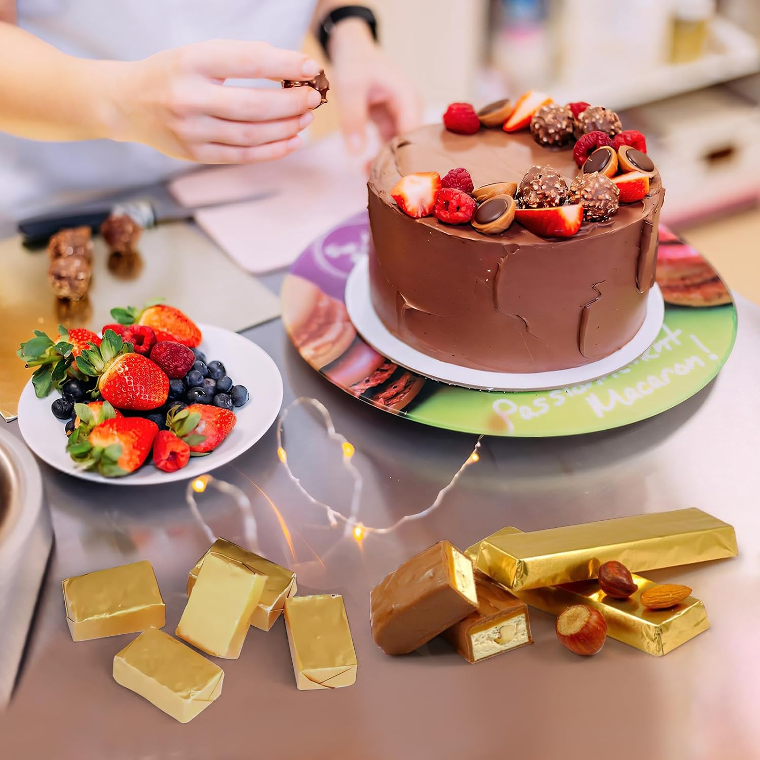 Chocolate Bar Wrappers 120pcs - 6x7.5 Inch Gold Foil Paper with Thick Backing | Premium Candy Wrappers for Homemade Chocolate Bars, Candies, Holiday Gifts | Reusable Food-Grade Packaging