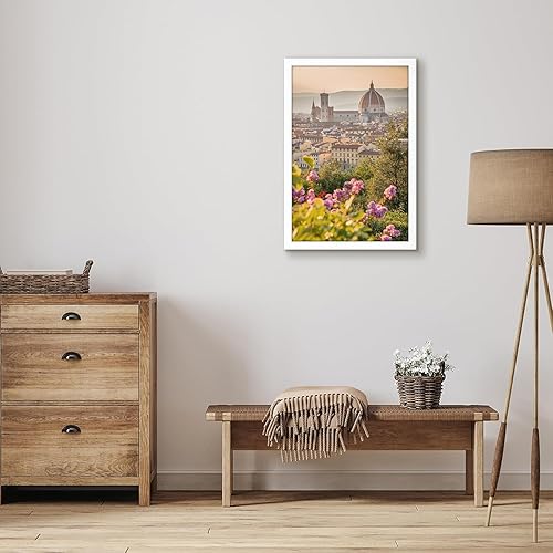 Vista 961 de Americanflat - Marco para póster de 71 x 74 cm con plexiglás pulido, portarretratos negro de madera industrializada, Epic Collection, marco ancho