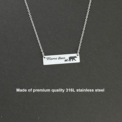 Miniatura 2 de Momma Bear Necklace with 1 Cub Mama Bear Necklace 1 Cub
