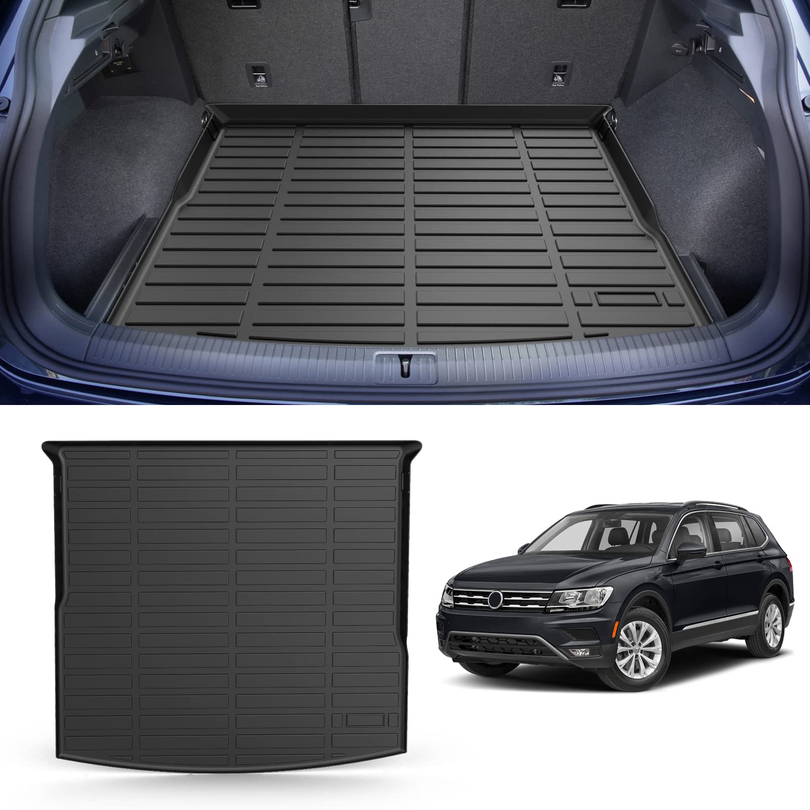 Photo 1 of Floor Mat for Volkswagen Tiguan, MERXENG Car Trunk Protector All-Weather Rear Cargo Area Mat Protective Floor Mat for 2018-2022 Volkswagen Tiguan