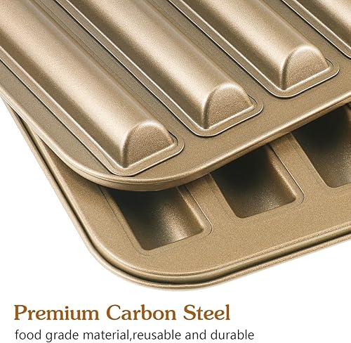 Miniatura 9 de Molde antiadherente para bollo y salchicha para pasteles, biscotti, Eclair y sándwich (3 unidades)