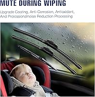 Vista 59 de 28"+20" Limpiaparabrisas frontales para Toyota Sienna 2020 2019 2018 2017 2016 2015 2014 2013 2012 2011 2010 (Juego de 2) Adaptador de gancho J/U