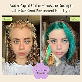 INH Semi Permanent Hair Color | Color Depositing Conditioner | Emerald Green Hair Dye | No Bleach & No Peroxide Temporary Tint for Women & Men | Vegan, Ammonia Free, & Sulfate Free | Ready to Use, 6oz