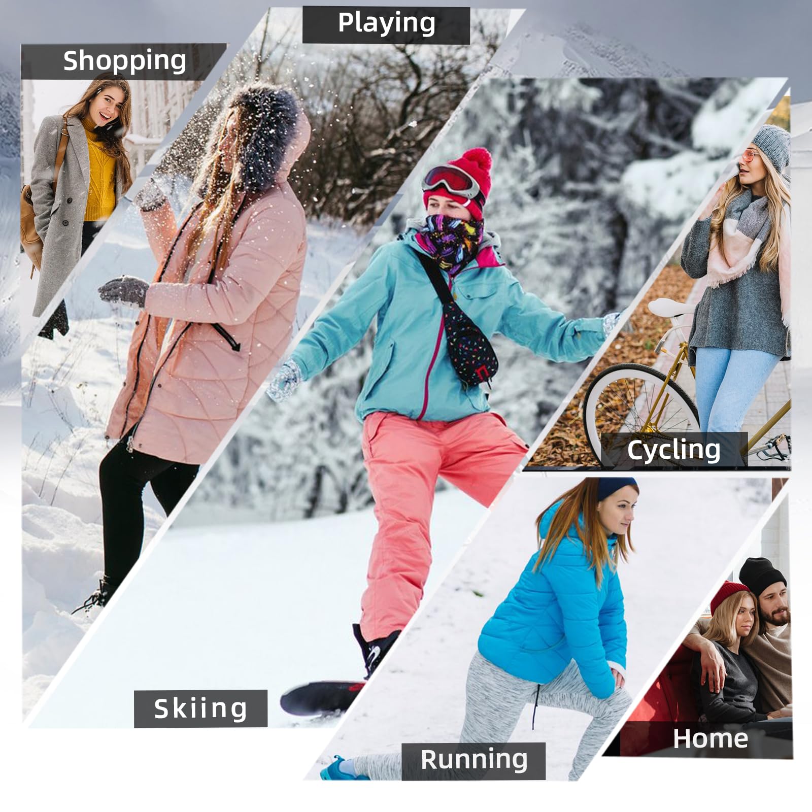 Acfoda Conjunto de Ropa Interior Termica Mujer Invierno para Esquí Running Ciclismo Fitness, Gr.36-44