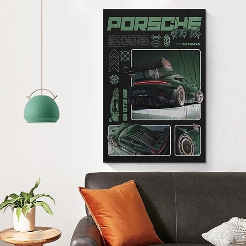 Miniatura 3 de JUANJIANG Póster de SuperCar para amantes del automóvil, póster de conocimiento, pintura decorativa, lienzo, arte de pared, póster de sala de estar,