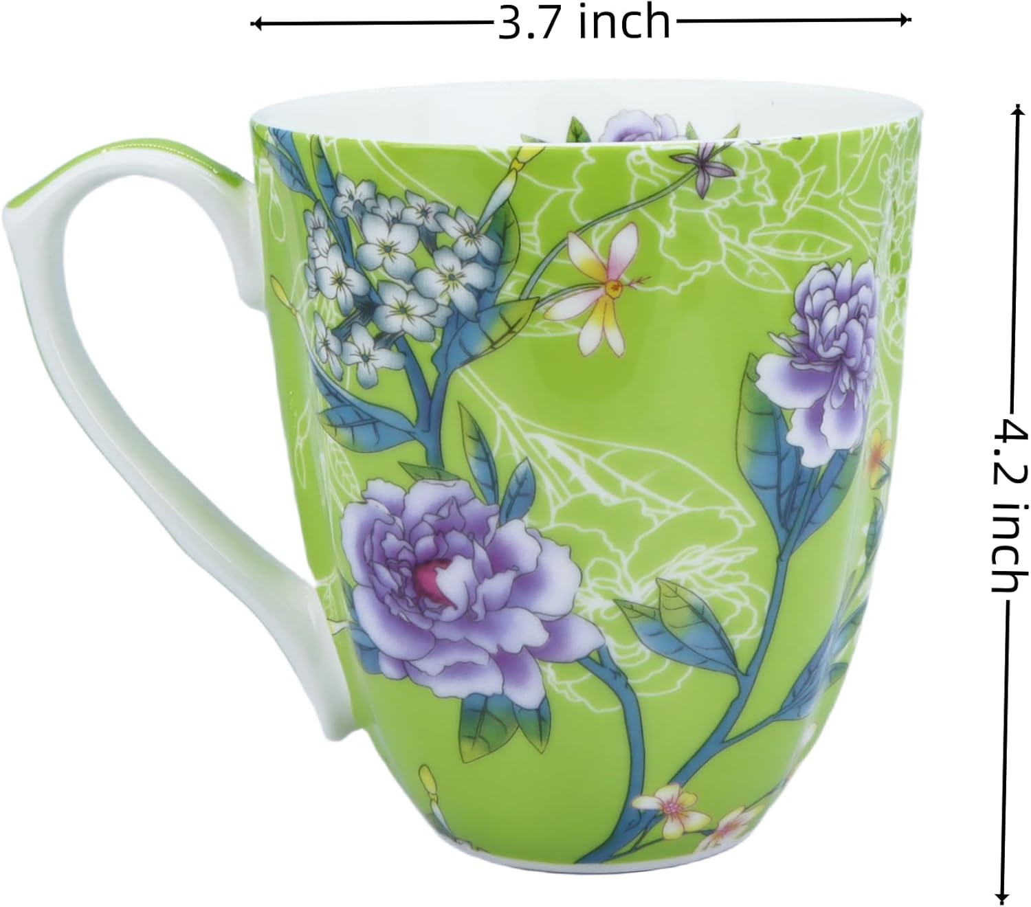 13oz Cute Coffee Mug for Women Bone China Coffee Mug Cute Mugs Christmas Mugs birthday Gifts for Mom Friends - Image 2