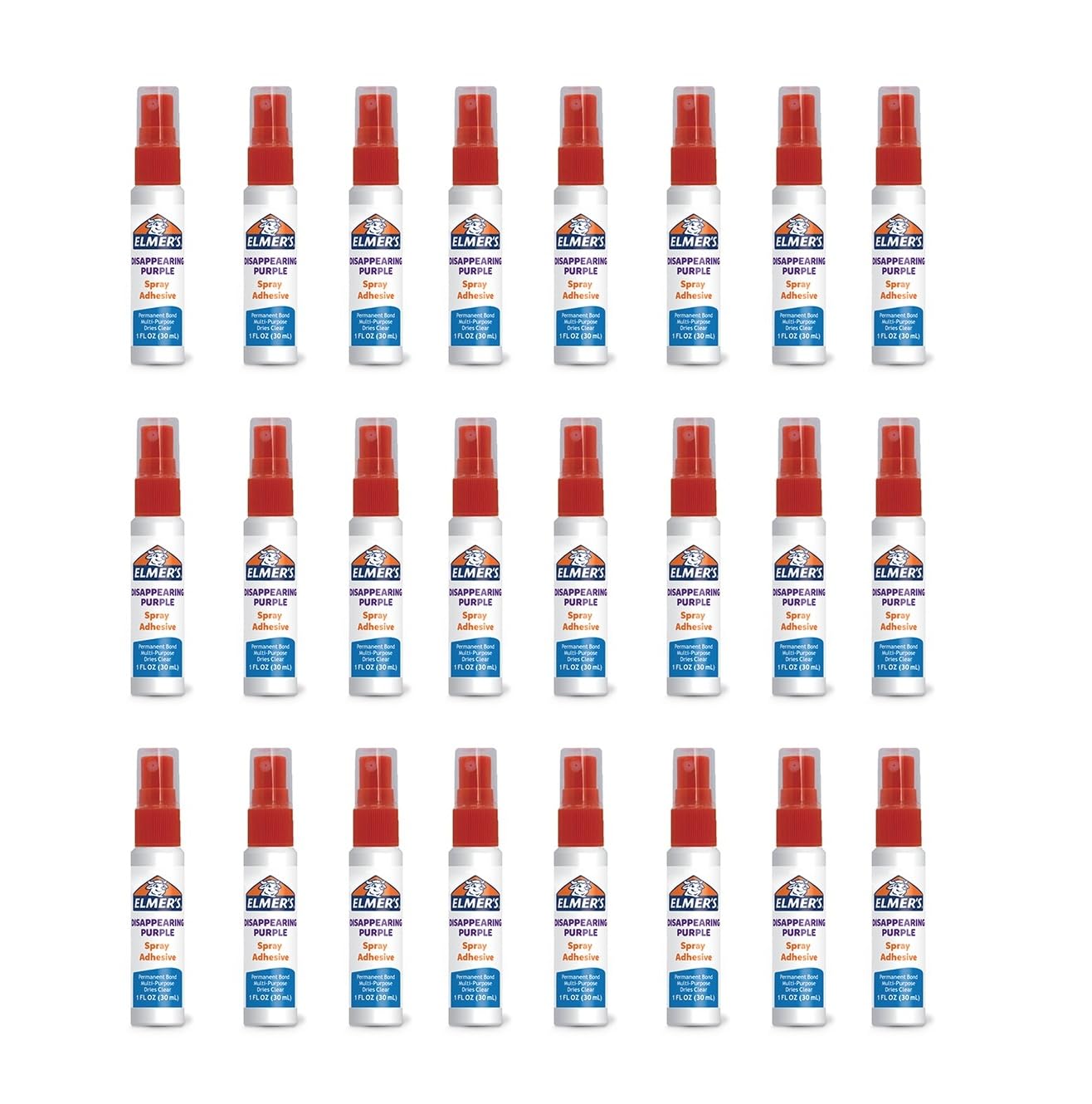 Elmer'S Elmer'S Multi-Purpose Mounting Spray Adhesive Foil,Paper,Wood Acid-Free,Dries Clear Bottle Wood,Cardboard,Paper Spray Bonding Adhesives, Clear, 1 oz (24-Pack)