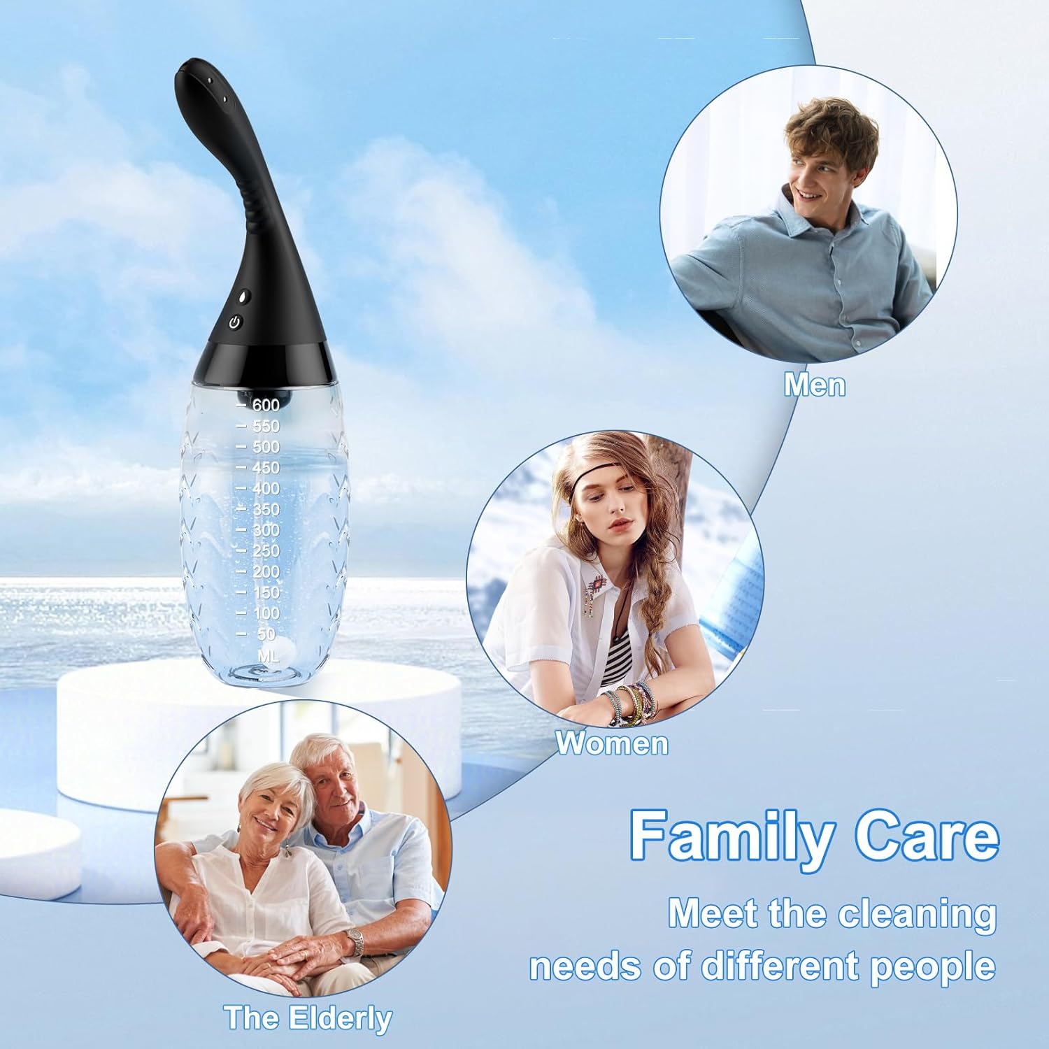 Automatic Anal Douche Enema Kit - 20oz Electric Enema Bulb with 3 Speeds & 10 Vibration for Colon Cleanse, Anti Backflow Anal Cleaner Enema Douche for Men Women with Remote Control & Bendable Nozzle