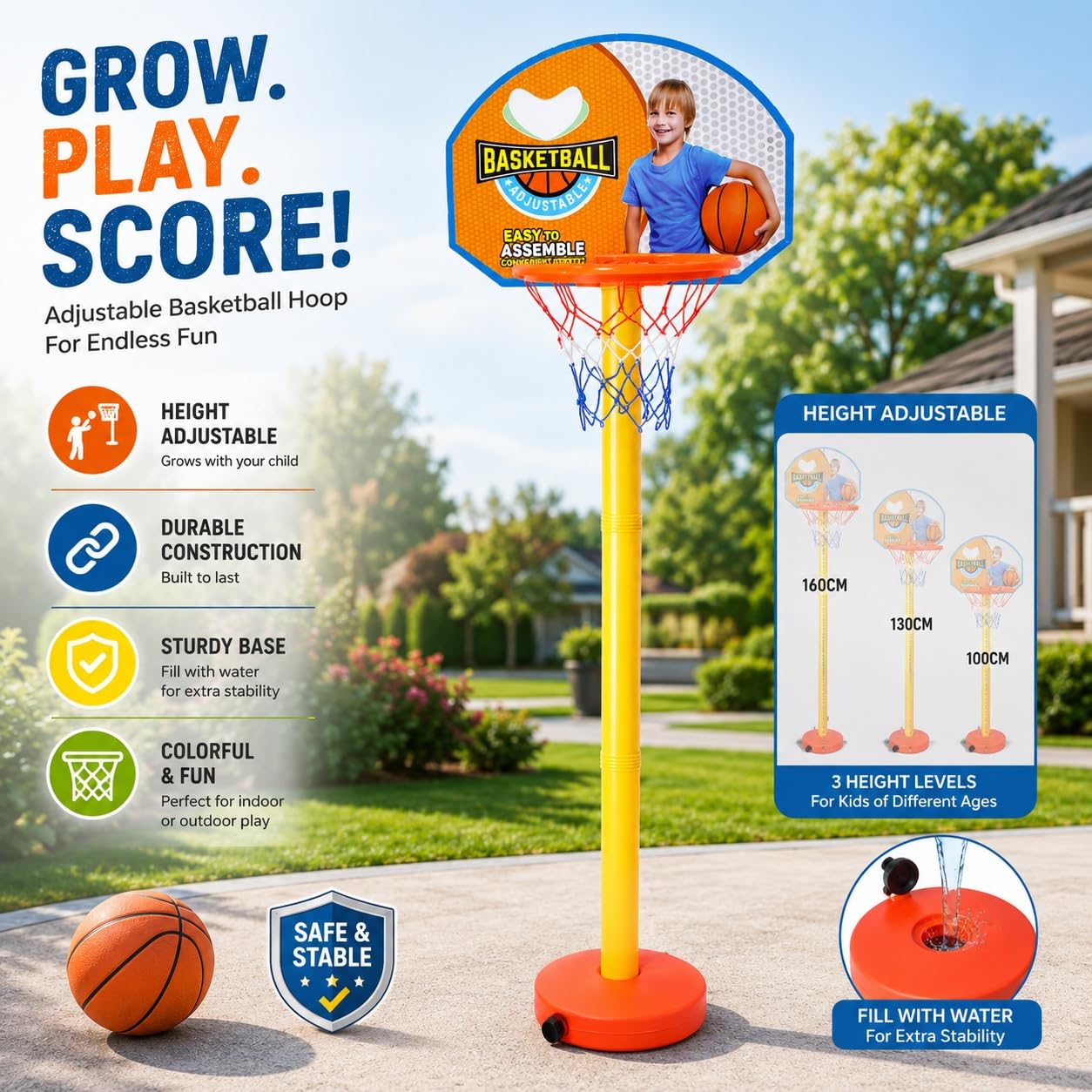 Prime 2 Hockey Stick with 1 Ball for Kids Indoor and Outdoor Sports Playing Hockey Set for Children Gifting Pack of 1 3