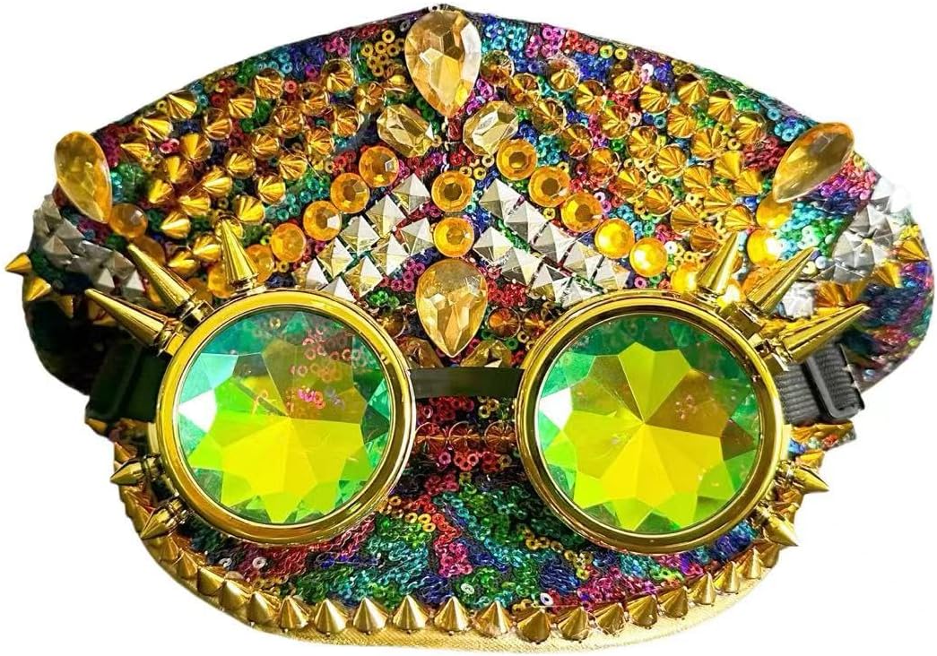 HongLuan burning man goggles women burning man Sequined