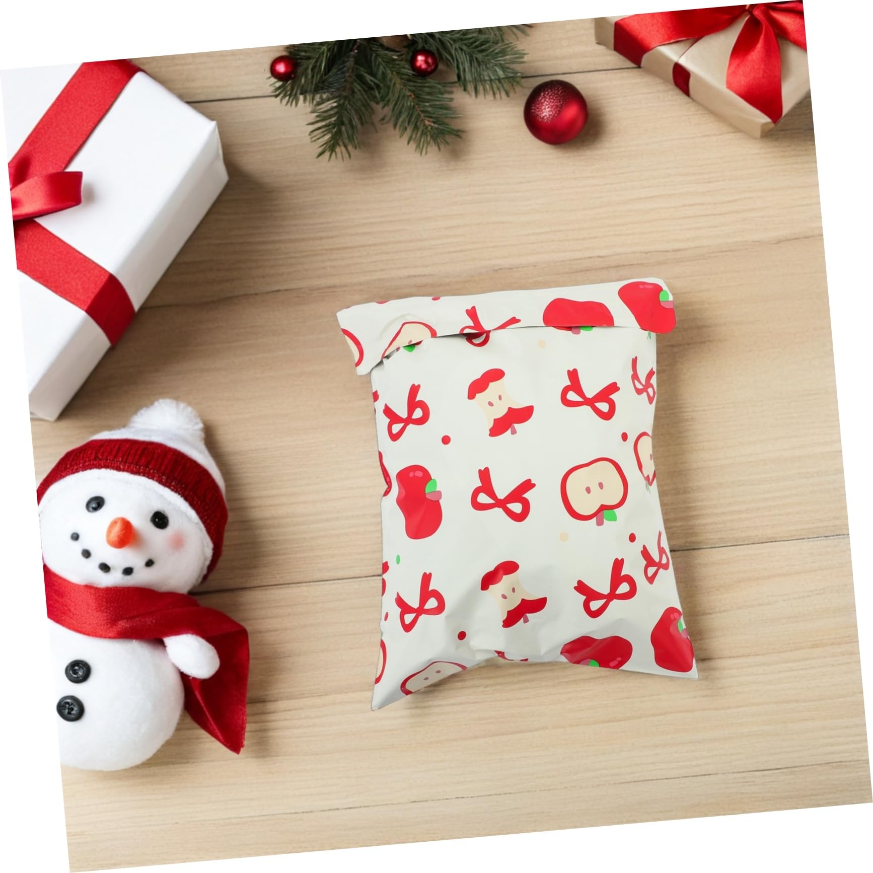Angoily 100pièces Sacs Auto-scellants Petits Sacs Postaux Non Pour Expédition De Vêtements Et De Noël