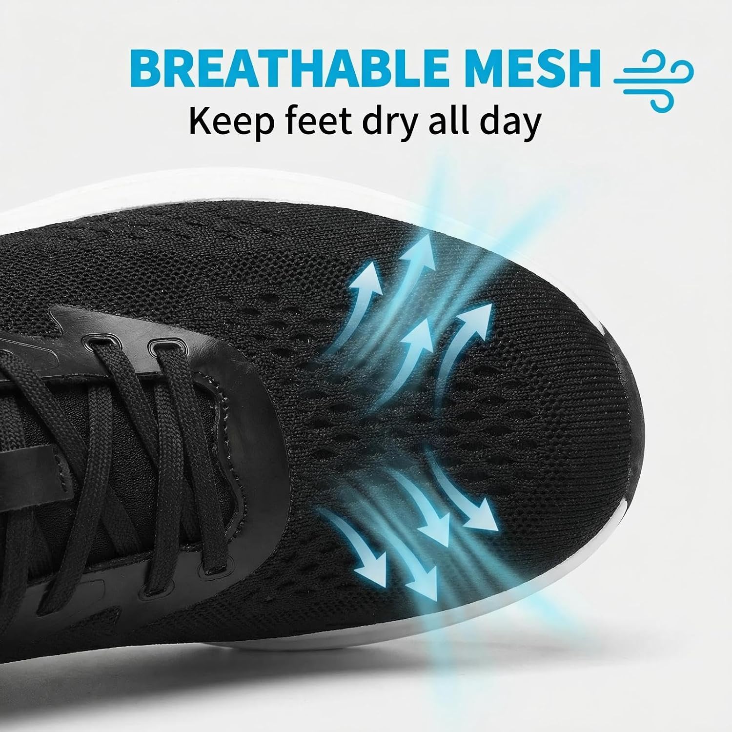 MAIZUN Wide Toe Box Walking Shoes for Men Lightweight Walking Shoes Breathable Comfortable Sneakers Non Slip for Work Workout Tennis Running