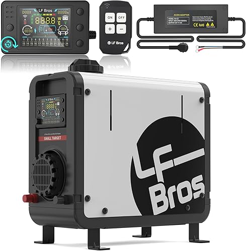 LF Bros Calentador diésel de 110V1224V 5KW, calentador de espacio de estacionamiento diésel todo en uno con diseño elegante para espacios pequeños,