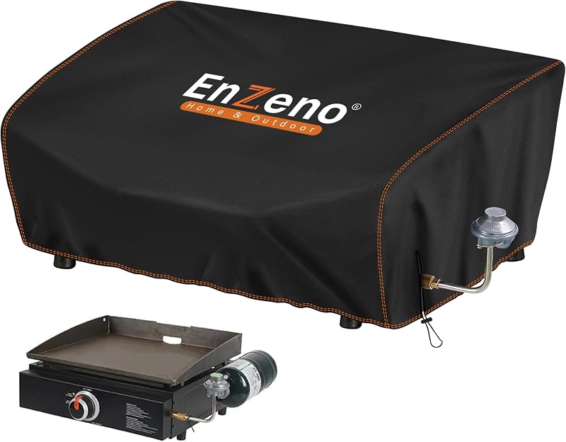 Enzeno Griddle Cover for Blackstone 17 inch Tabletop Griddle with Hood,Grill Cover for Blackstone Adventure Ready and More Mini Camping Tabletop Griddle Waterproof Dustproof Windproof