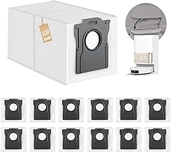 Pack of 12 Vacuum Cleaner Bags for Dreame X40/X50 Ultra Complete/X40 Master/X50 Ultra/L50 Pro Ultra/ L10s Pro Ultra Heat Large Capacity Vacuum Cleaner Bags Compatible with Dreame L40/X30/X40 Ultra