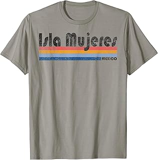 Vintage 1980s Style Isla Mujeres Mexico design T-Shirt