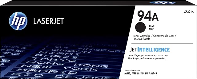 HP CF294A 94A Original LaserJet Toner Cartridge, Black, Single Pack