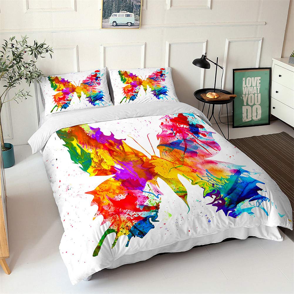Housse de couette 220x240 cm infroissable en microfibre pour un lit double toujours impeccable