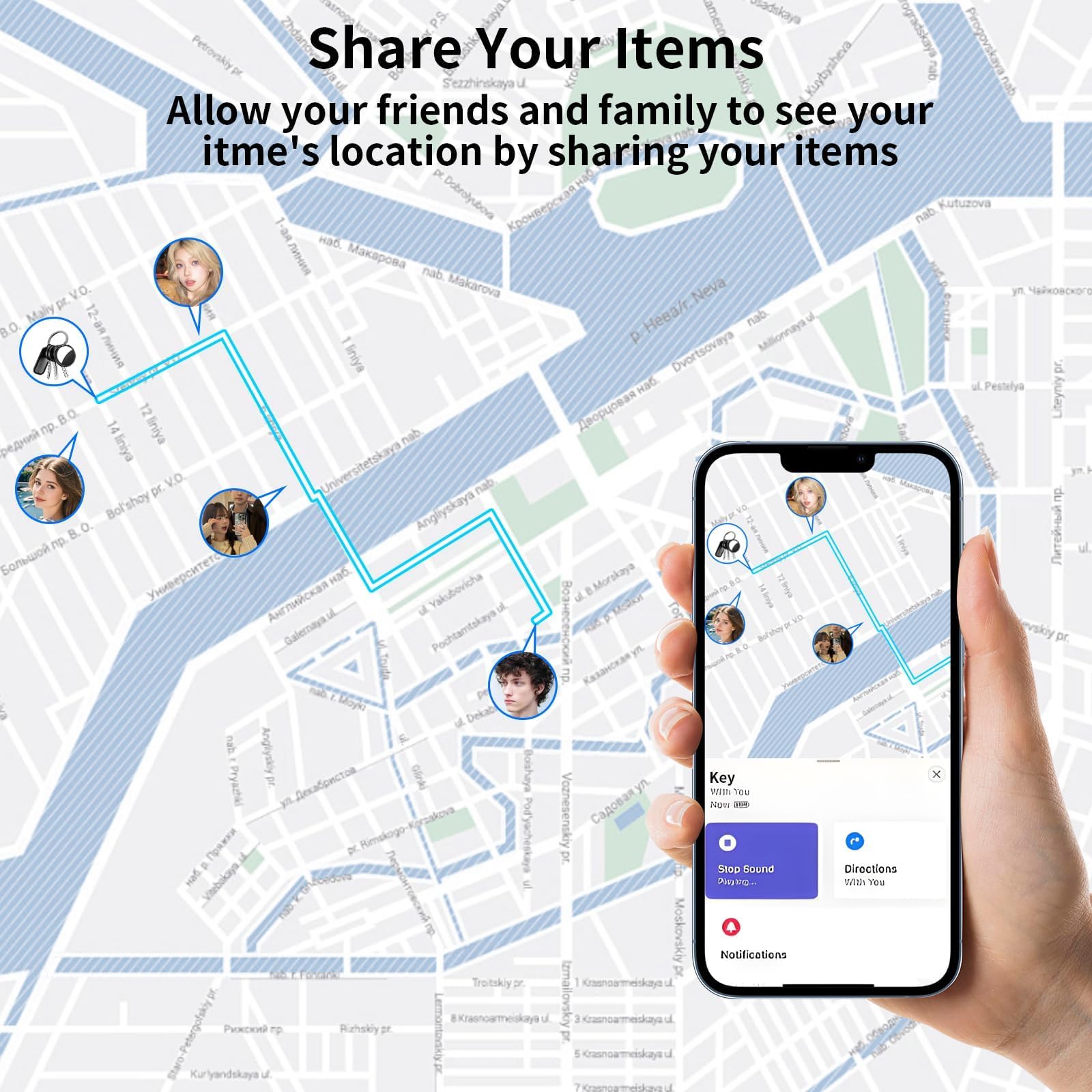 Lot de 2 traceurs GPS pour véhicules fonctionnant avec étui magnétique Find My (iOS uniquement)