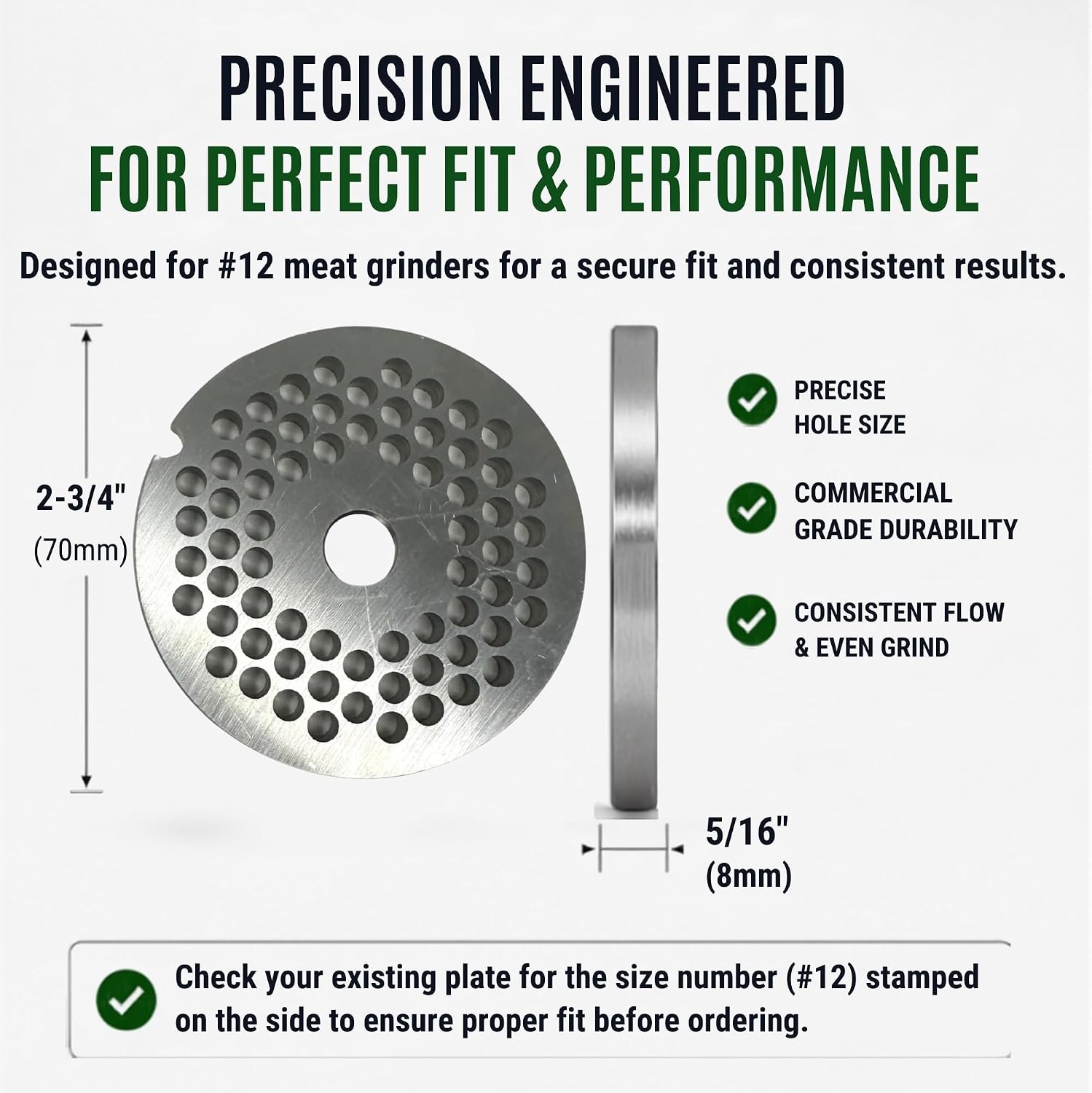 Cutlery Mania #12 Meat Grinder Plate (9/64" (4 mm))