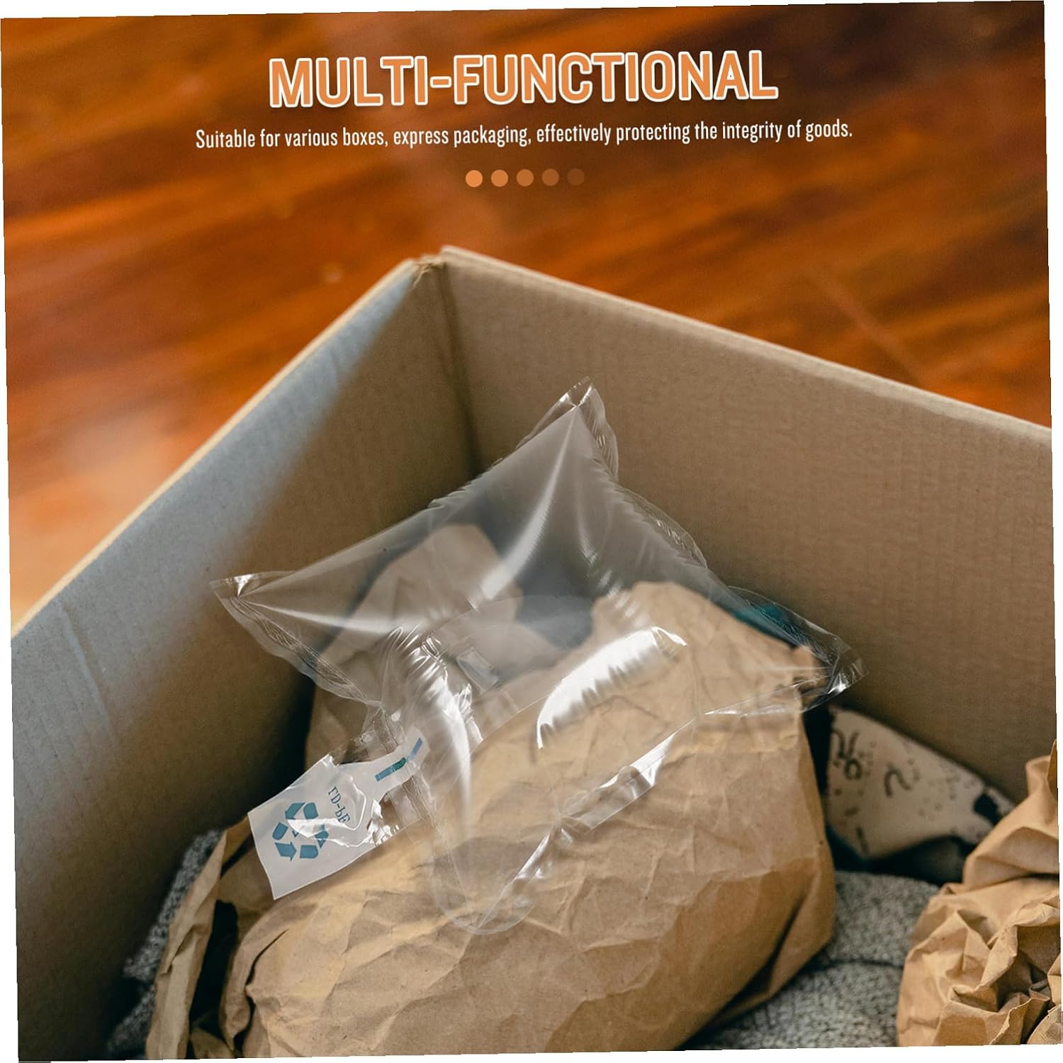 100pcs Inflatable Air Packaging Bags for Packing and Shipping Air Pillows with Shockproof Buffer Easy Inflation for Boxes and Parcel Filling