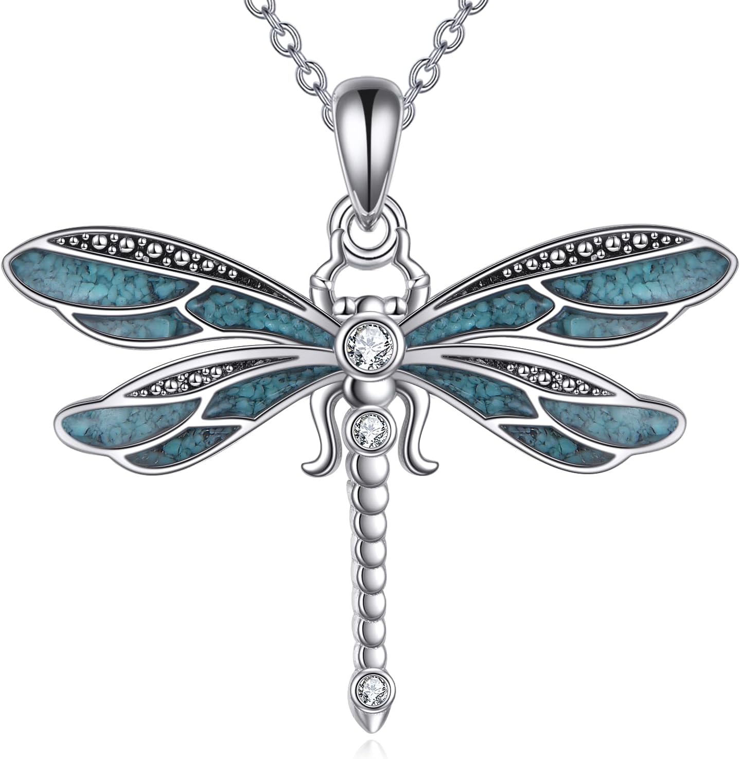 Insekten Necklace 925 Sterling Silver Butterfly/Bee/Dragonfly/Moth Pendant Jewelry Gifts for Women Female Wife Girlfriend Mother Lover