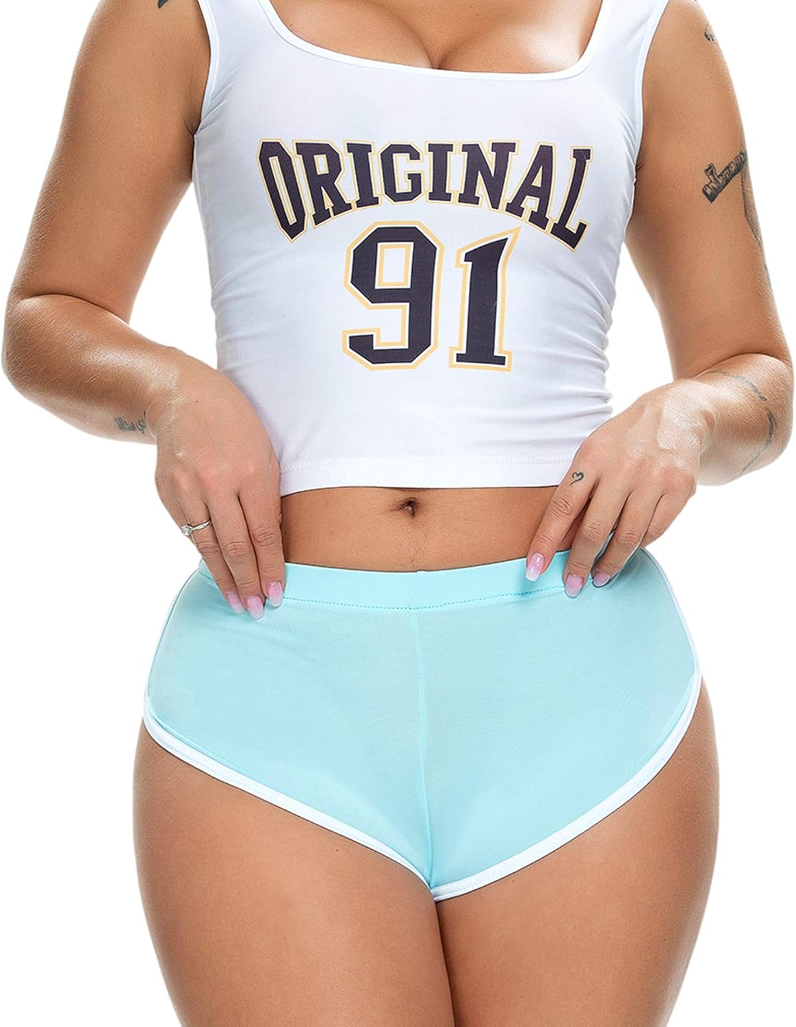 Women's Sexy Booty Shorts Retro Dolphin Shorts Sports Yoga Gym Running Hot Pants - Image 4