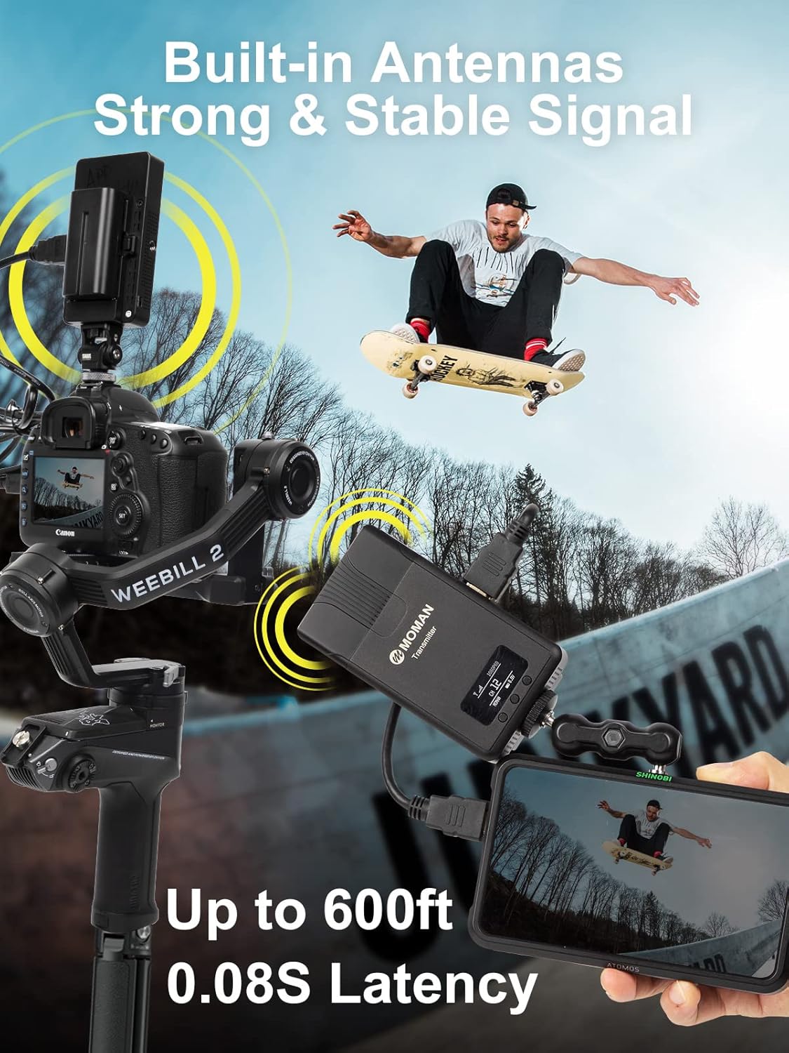 MOMAN Matrix 600S with built-in antennas and 600ft range indication