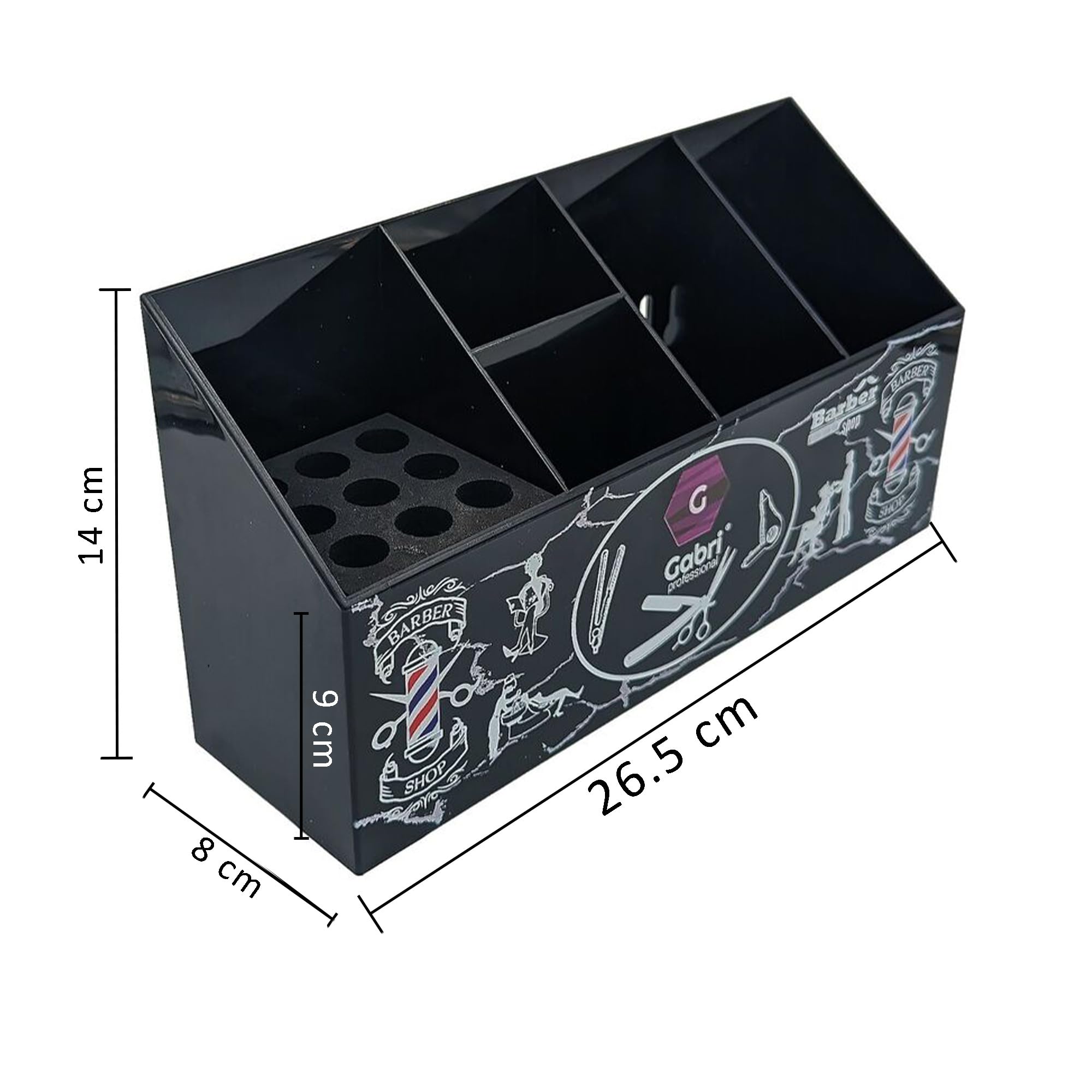Gabri Hairdressing Scissors and Brush Holder, Salon Barber Shop Organizer, Hair Scissors Stand, Barber Tool Box - Image 3