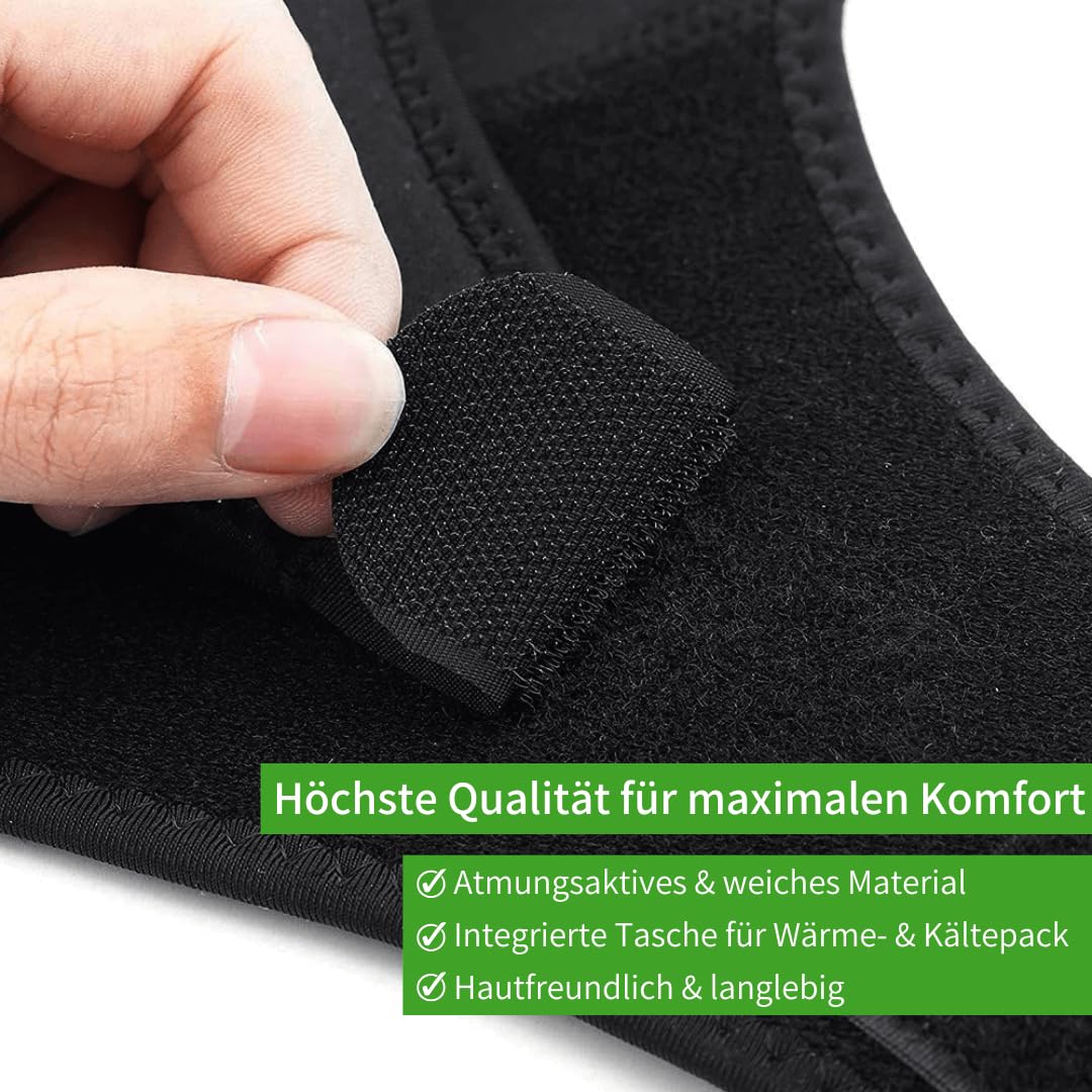 MEIION Vuleia FlexiBrace - Sanfte Schulterstütze für sofortige Schmerzlinderung Verstellbare Schulterstütze mit Druckpolster Unisex, geeignet für linke und rechte Schulter