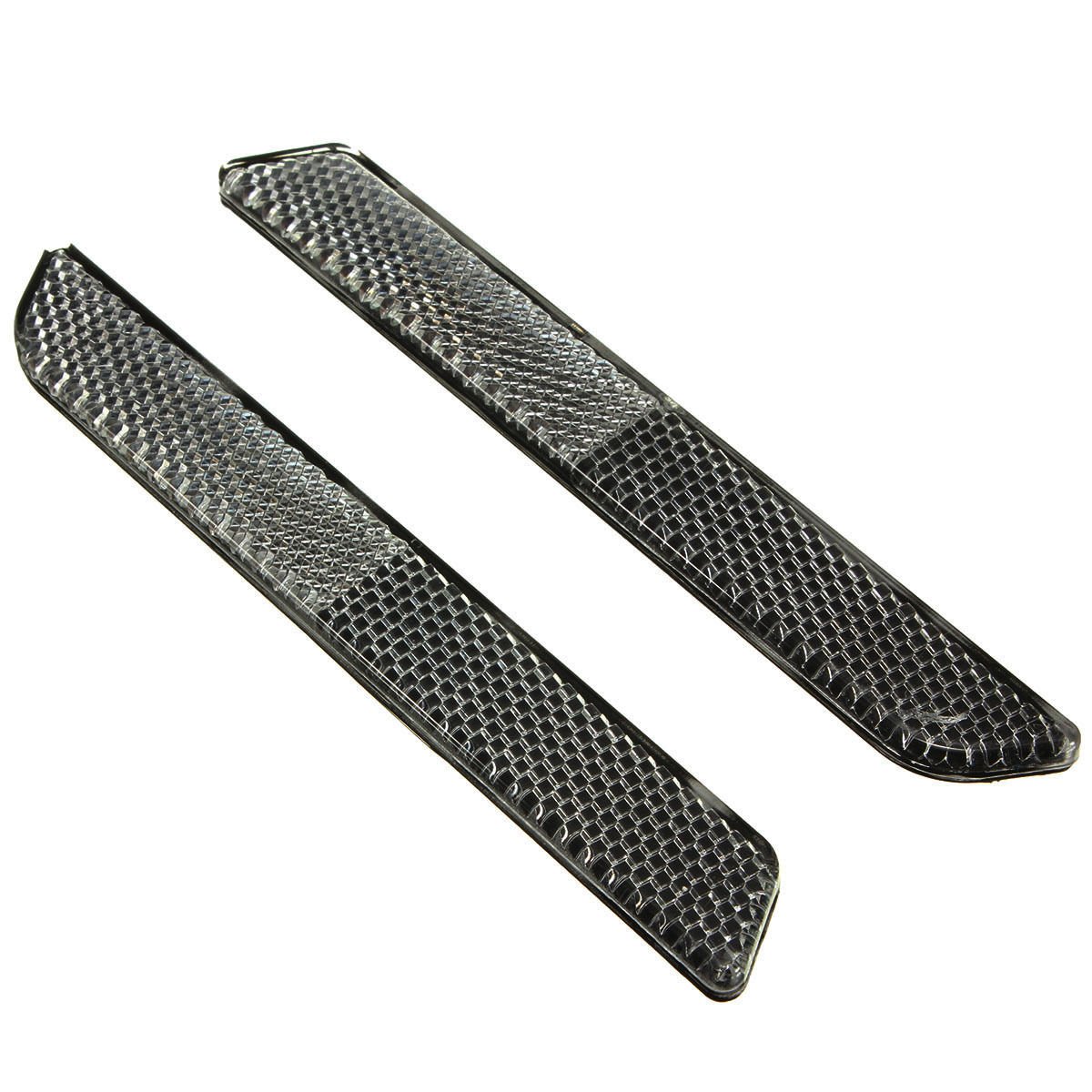 Amazicha Black Reflectors for Harley Latch Covers Saddlebags Side Visibility 1993-2013 (Left & Right)
