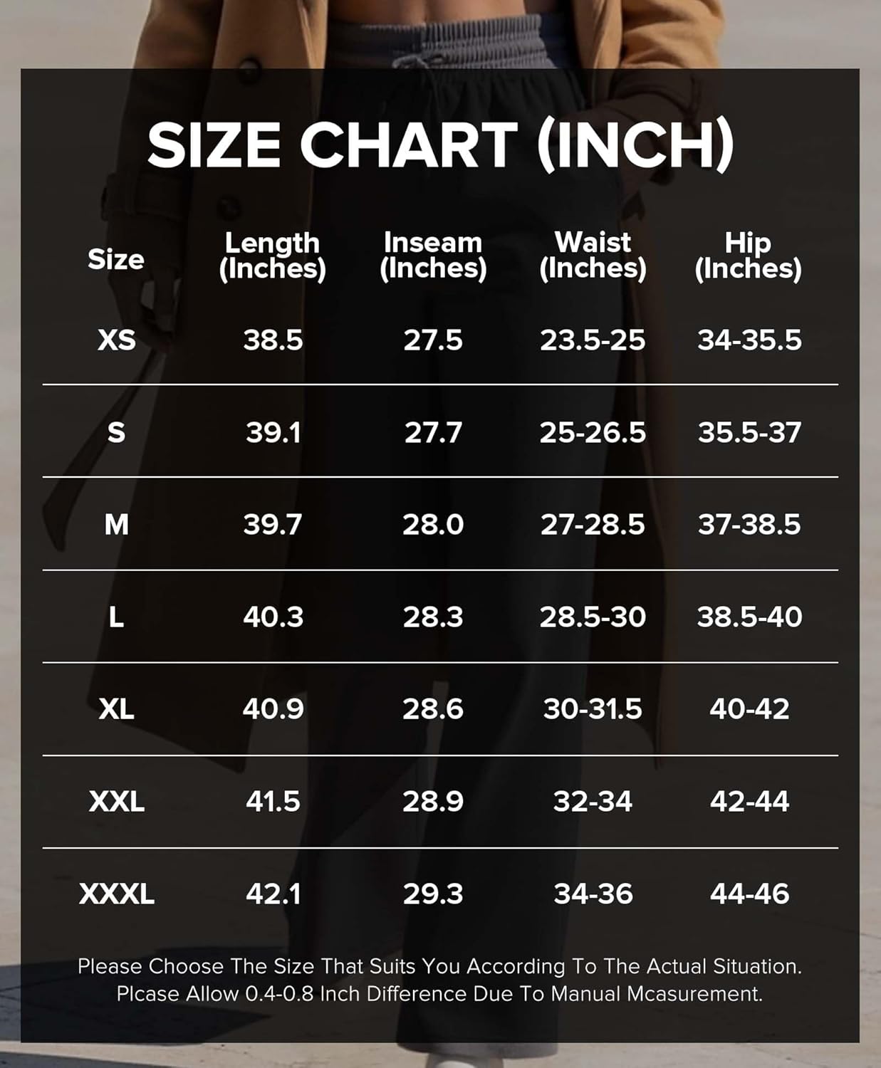 BRXL Thick Cotton Wide Leg Sweatpants for Tall Women 4 Pockets Winter Thermal Warm Baggy Pull On High Waisted Sweat Pants - Image 7