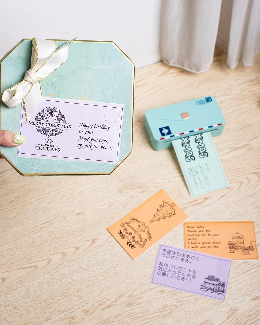 Phomemo Adhesive Thermal Sticker Paper for Phomemo M03/M03AS/M04S/M04AS Wireless Pocket Printer, Black on Green/Purple/Orange, 77mm Width X 3.5m Length, 3 Rolls, Stored for 20 Years - Image 3