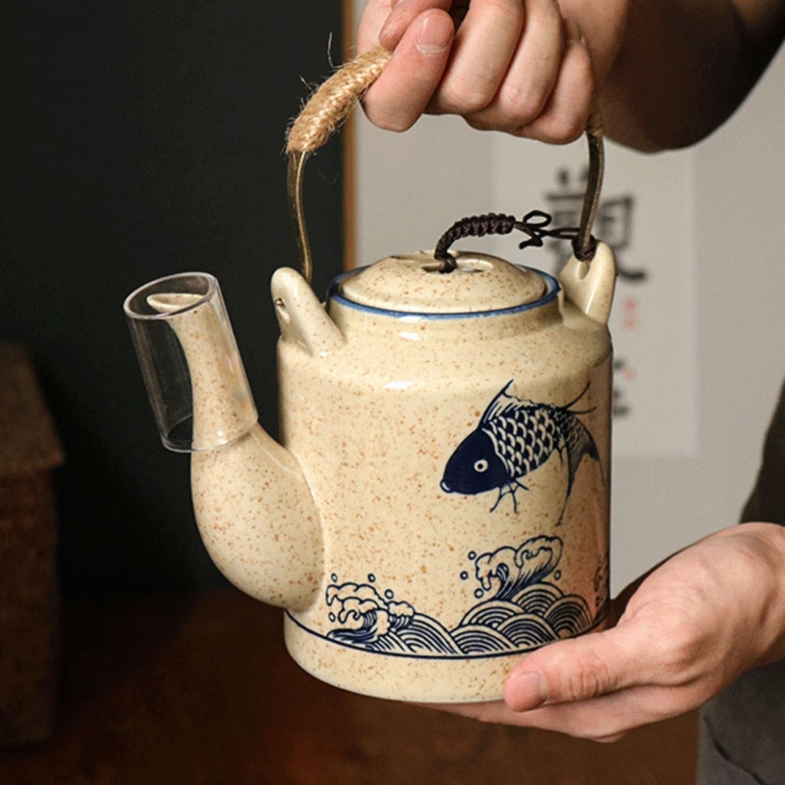 dzbanek na wodę Zestaw ceramicznych czajników i filiżanek do herbaty