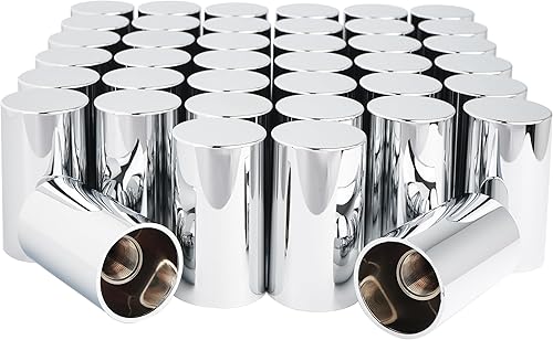 Cubiertas de tuerca de 1.31 pulgadas de rosca para semirremolques, cubiertas de tuercas cromadas de ABS para semircamiones, ruedas de cubo de rosca