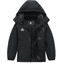 Kids Waterproof Ski Jacket Warm Winter Coat Boys and Girls Fleece Lined Hooded Rain Jacket